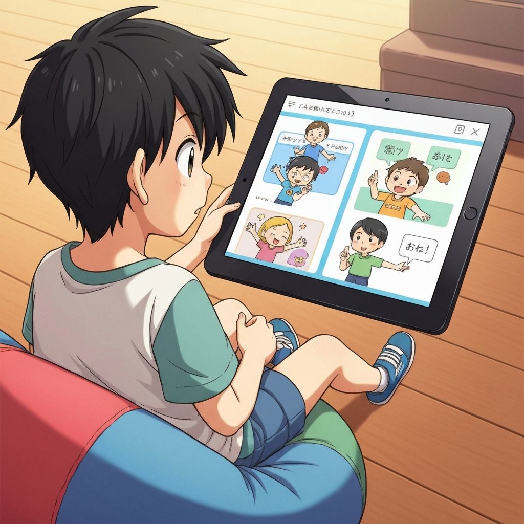 Visual Stories showing language in social context